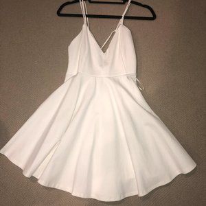 Baby doll white mini dress